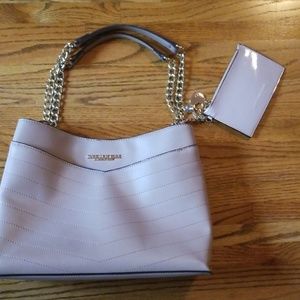 Beige Purse with Gold chain straps